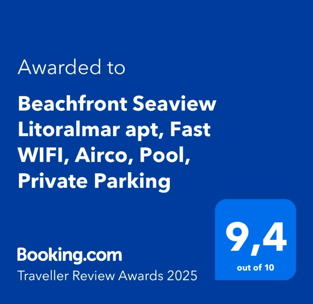 Beachfront Seaview Litoralmar Apt, Fast Wifi, Airco, Pool, Private Parking ポルティマン エクステリア 写真